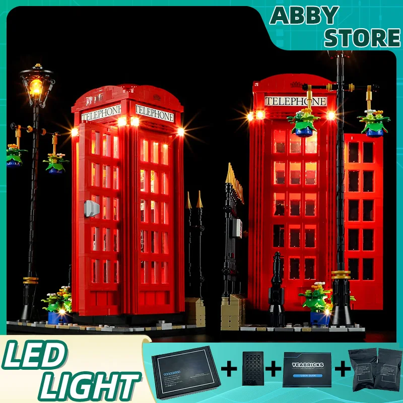 

DIY LED Light Kit For LEGO 21347 Red London Telephone Box (Only LED Light,Without Blocks Model)