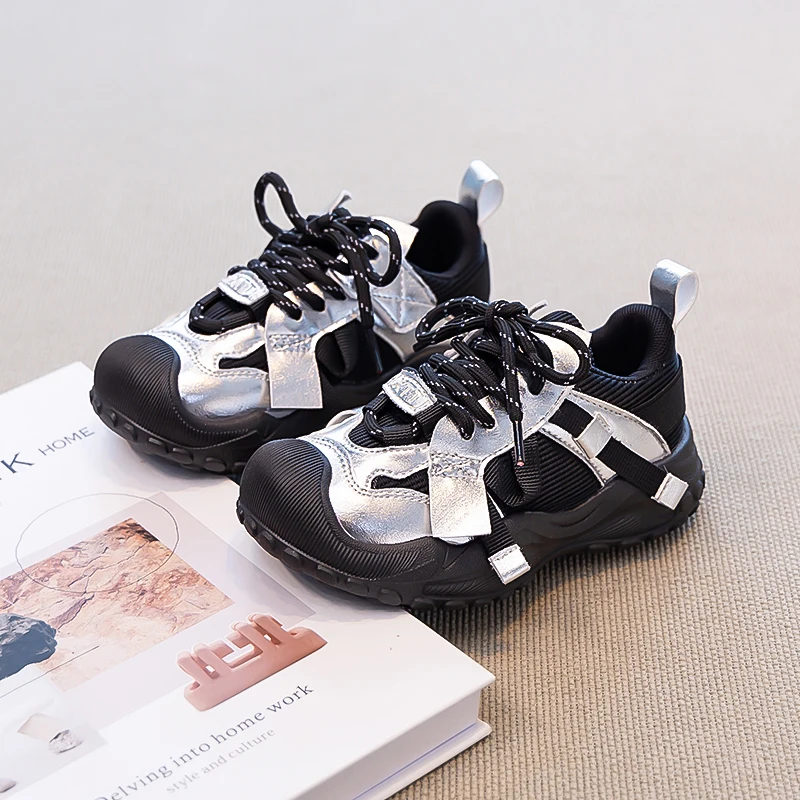 

2025 New Children's Mesh Sneakers Boys Girls Causal School Running Shoes Fashion Breathable Kids Basketball Sneakers Versatile