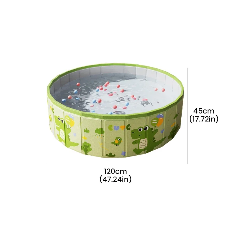 1,2/1,6/1,8/2 m faltbares Schwimmbad, wasserabweisendes Wasserteichspielzeug, große Kapazität, tragbare Badewanne für Familien, Kinder, Wasserspiel