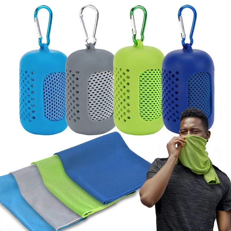 

Quick - Dry Cooling Sports Towel, Super Absorbent & Instant Chill, Portable with Storage Case, for Swimming, Gym & Outdoor