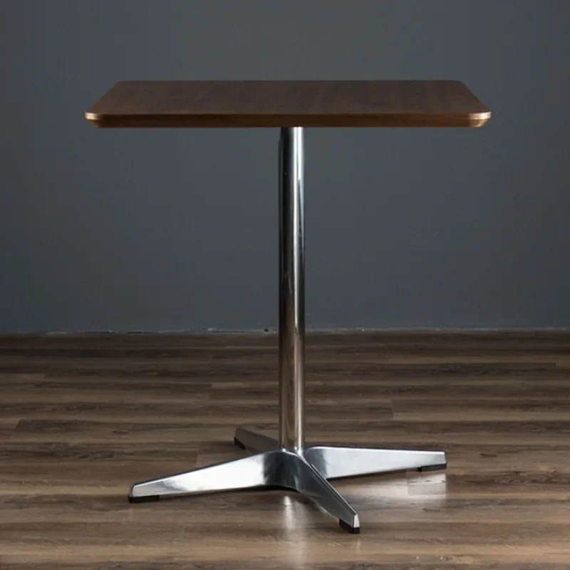 Mesa de comedor de acero inoxidable, negociación comercial, mesita de noche cuadrada pequeña, mesa elevadora para ordenador, escritorio para ordenador, muebles de oficina