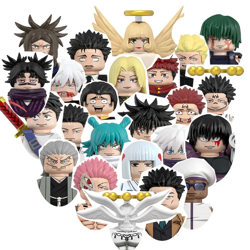 

WM2851 WM2859 WM2867 Jujutsu Kaisen Fushiguro Toji Ryomen Sukuna Makora Choso Satoru Gojo Yorozu Building block boy birthday toy
