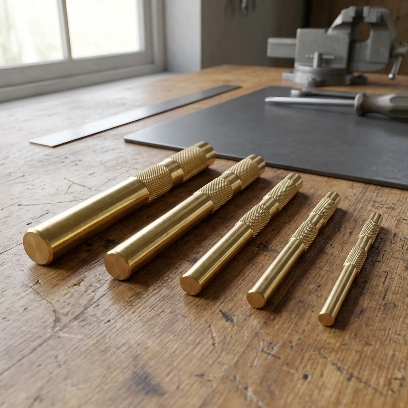 Brass Punch Set Brass for drift Punch Set Auto Repair Tasks Designed For Auto Repair Effective Force Transfer Knurled Grip