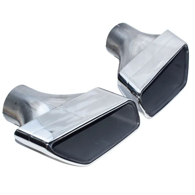 

For BMW G30 G31 520i 530i 528i Upgrade 5 Series Car 304 Stainless Steel Exhaust Tip Black Plated Rectangle Muffler Tail Pipe