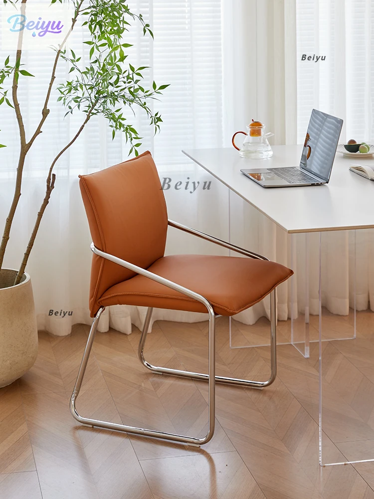 

Средневековый обеденный стул, домашний дизайнерский французский свет, роскошная мягкая сумка, письменный стол, спинка для макияжа, учеба, повседневный одиночный диван-кресло