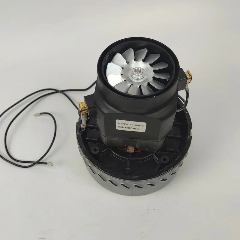 Motor de aspiradora Industrial de 220V y 2000W, piezas de aspiradora de alambre de cobre de gran potencia, ventilador de succión en seco y húmedo,