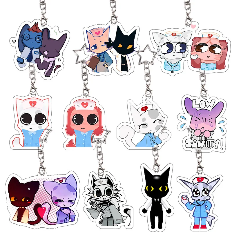Animal Animal Hospital Keyring Furry Secret Agent Head Nurse Acrylic Keychain Game Cosplay Props Cartoon Characters Model Birthday Gift - Aliexpress Deal