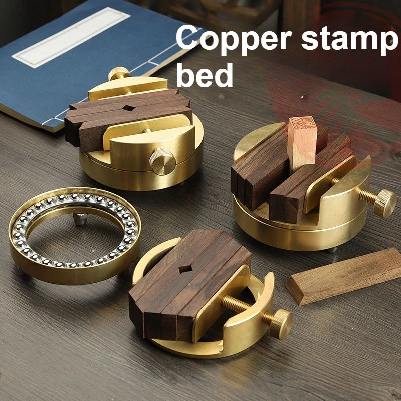 

Copper sealed bed, brass bed carving bed integrated large sealed carving bed 360 degree rotating double head wear-resistant