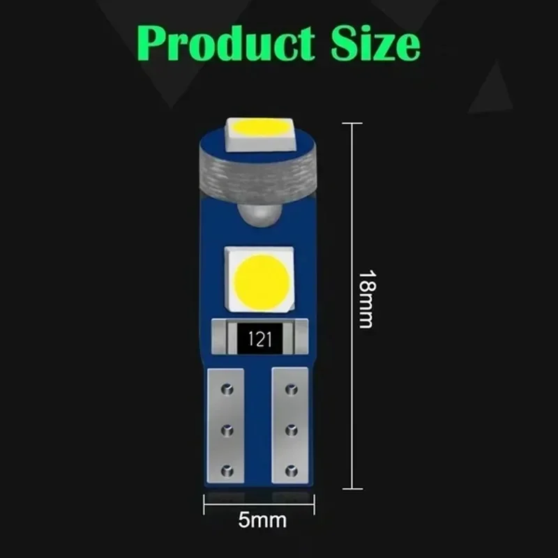 10 peças 12v canbus t5 58 74 286 w1.2w super brilhante 3030 led 3smd lâmpadas de cunha para painel de carro e painel de instrumentos