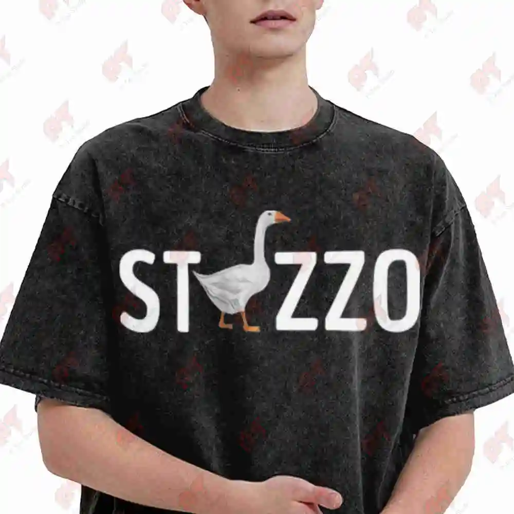 Stocazzo Humorous Italian Syndicate Text Vintage Washed Tee Pure Cotton T-Shirt