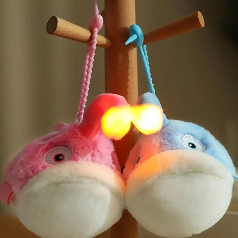 Stuffed Fish Pendant Plush Toy Fish Pair Magnetic Mouth Children Adults Figure Toys For Cell Phone Rear View Mirror School Bag