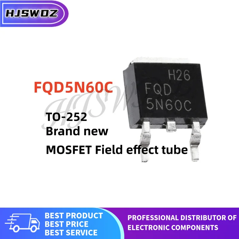

10-100 шт. FQD5N60C FQD5N60 FQD 5N60C 5N60 TO-252 SMD N-канальный полевой транзистор MOSFET
