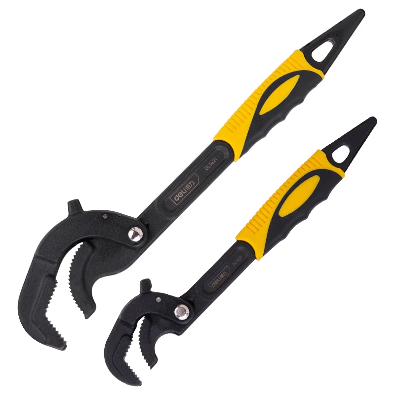 Imagem -02 - Deli 14303060 mm Chave de Tubulação Universal Chave Chave de Extremidade Aberta Conjunto de Alta-carbono Aço Snap n Aperto Ferramenta Encanador Multi Mão Ferramenta