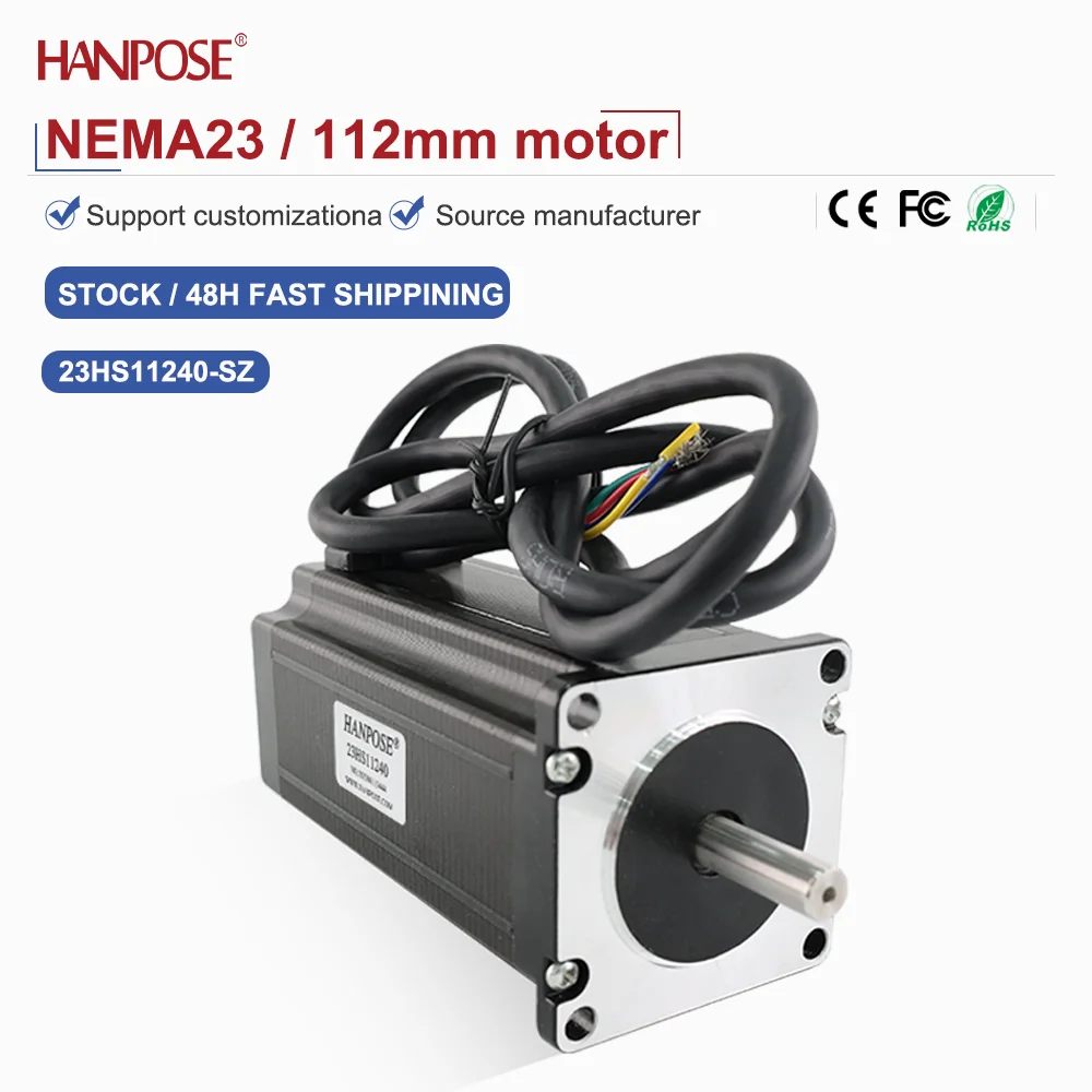 

Двухосевой шаговый двигатель крутящий момент 3.0Н. m ток 4.0A модель 23HS11240-SZ стабильная работа на высокой скорости