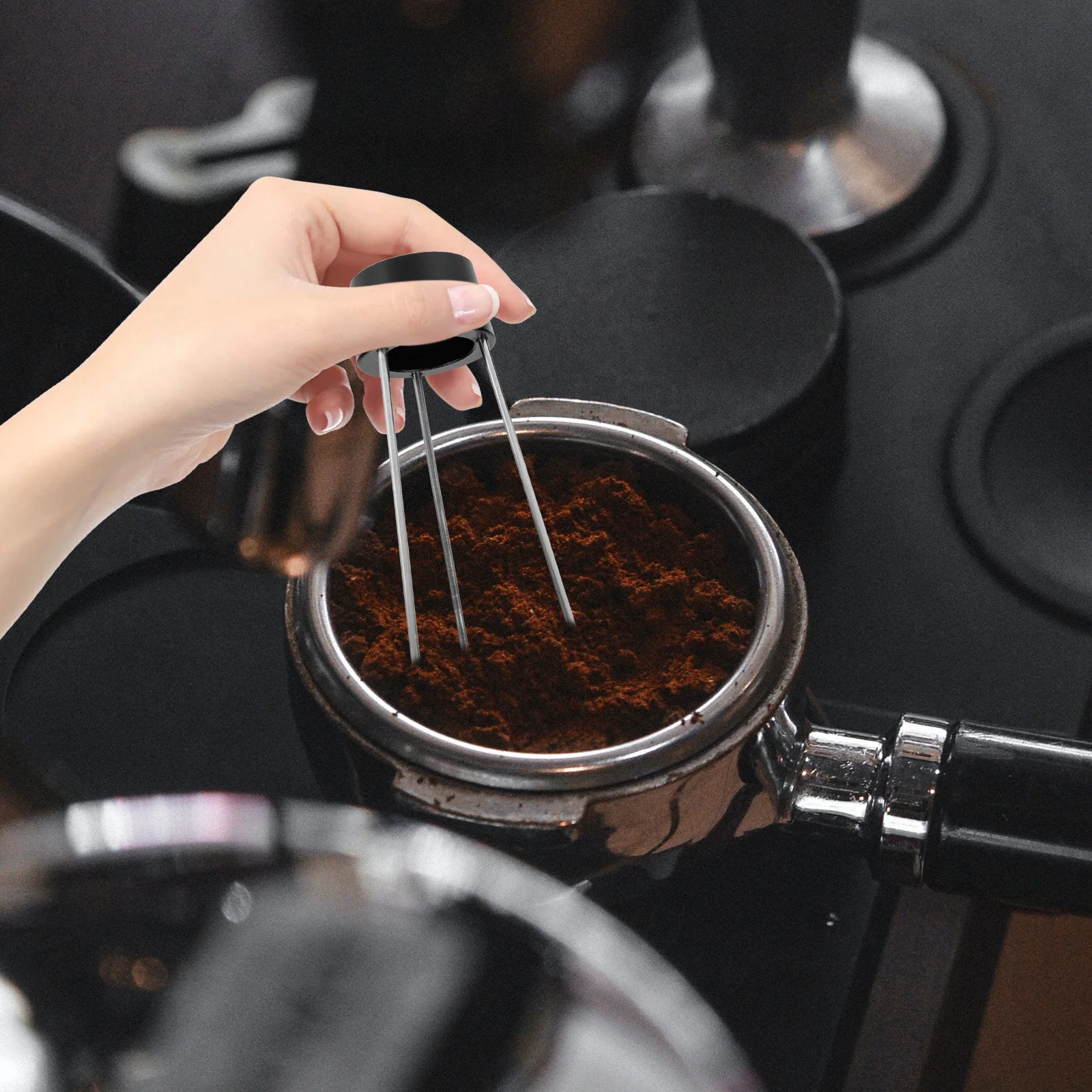 

Алюминиевый инструмент для распределителя кофейного порошка из нержавеющей стали, профессиональная мешалка для эспрессо, аксессуар для домашнего кафе, магазина