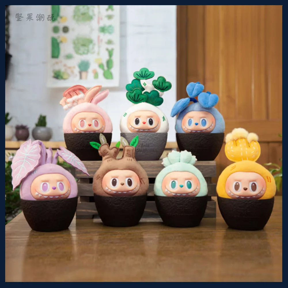 Potted Labubu Potted Plant Series The monster Vinyl Face Blind Box Action Figures Cute Model Dolls Room Decoration Kids Toy Gift