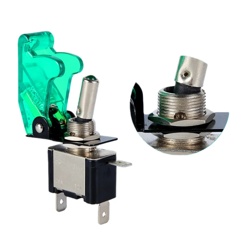 ASW07 rocker switch power switch DC12V 20A toggle switch with light and cover suitable for car modification, etc