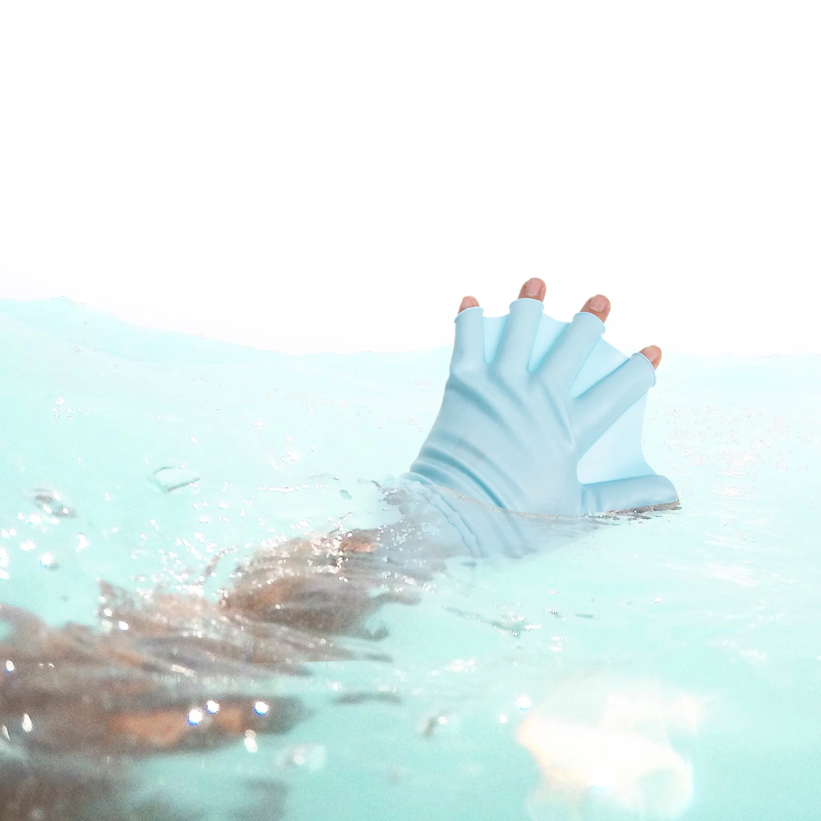 

Silicone Webbing Water Resistance Gloves Paddle Mitts Pool Boys Diving Auxiliary Swim Paddles Silica Gel for Lap Swimming