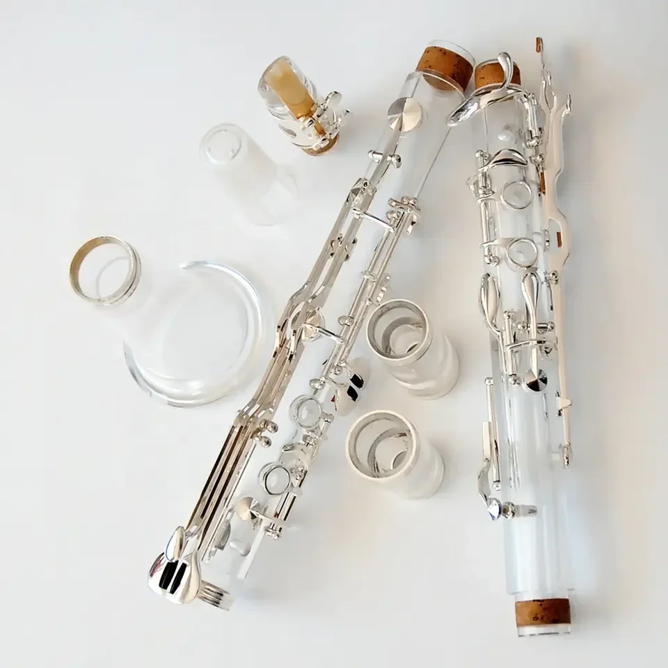 High Quality Turkish System Transparent G Clarinet Silver Plated 18 Keys Instrument