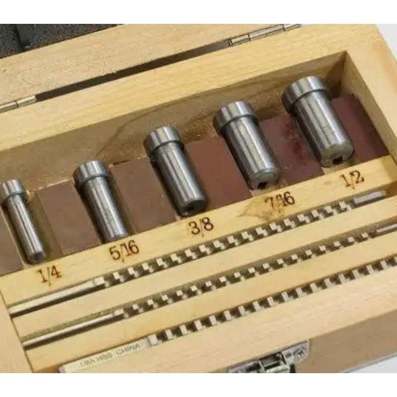 9 Piece HSS Keyway Broach Set for Inch Sizes 1/8 to 1/2 Inch