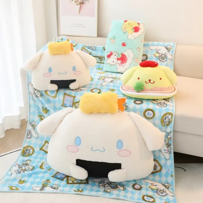 Sanrio Cinnamoroll Pompom Purin Pochacco Rice Ball Cartoon Plush Toy Anime Plushie Pillow Toy Brithday Christmas Gifts