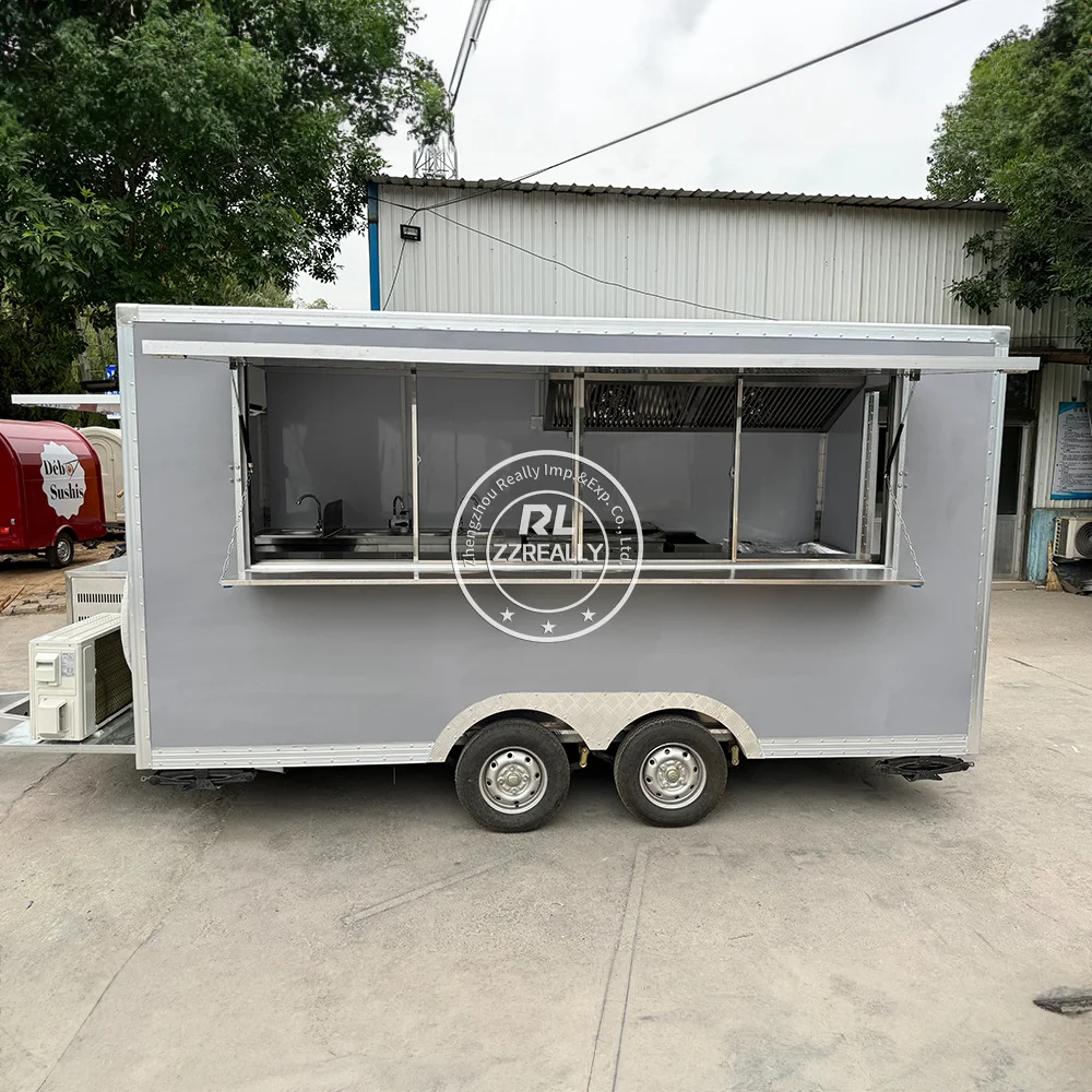 Camión de comida de concesión, quiosco de Pizza y café personalizado, carrito de helados para restaurante callejero, remolque de comida totalmente equipado