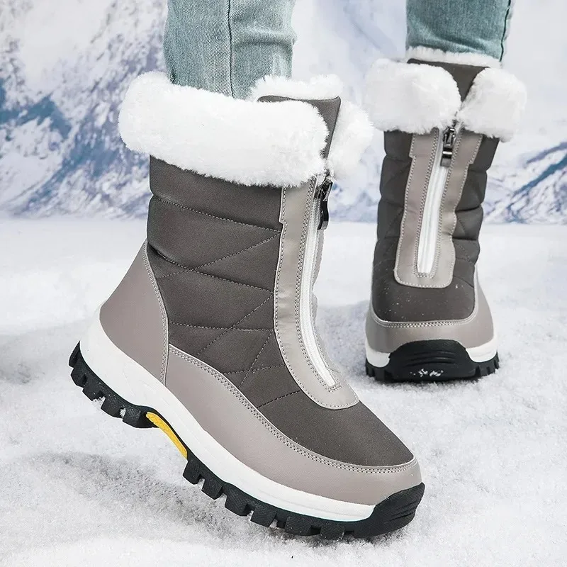 

Women Snow Boots Fashion Waterproof Non Slip Hiking Boots for Woman Exquisite Plush Warm Winter Shoes Designer Shoes Botas Mujer