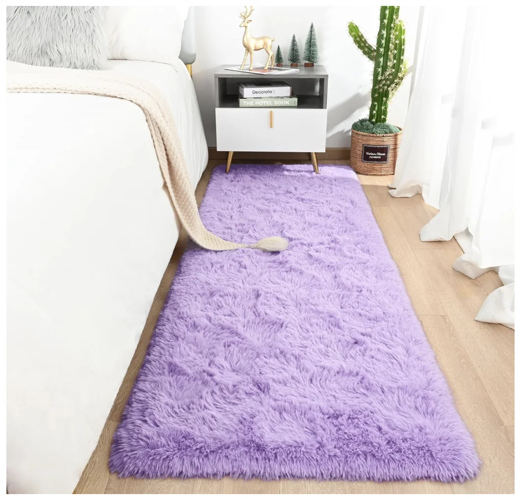 Super Soft Shaggy Fluffy Rugs for Kids Room, Home Decor Area Rugs 3x5 Feet for Bedroom, Cute Plush Rugs for Girls Bedroom Dorm,