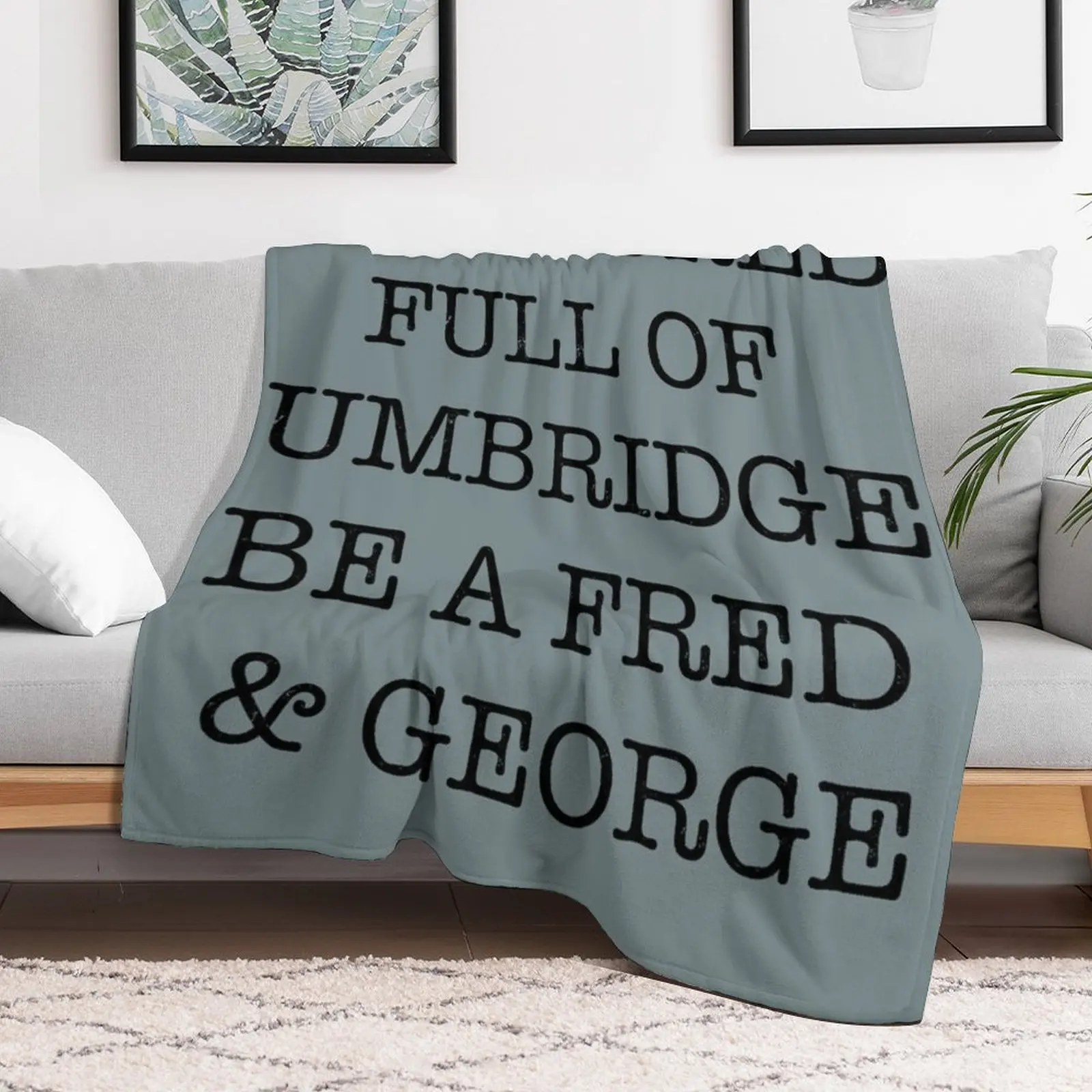 In a World Full of Umbridge: Artwork for Potter Fans Throw Blanket Designers Decorative Sofas Blankets