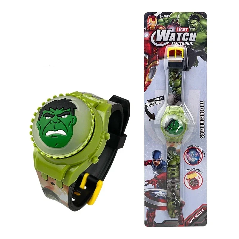 Spiderman Kids Watches For Boys Cartoon The Avengers Super Hero Children Rotate Watch with Flash Light Sanrio Girls Watch Gifts