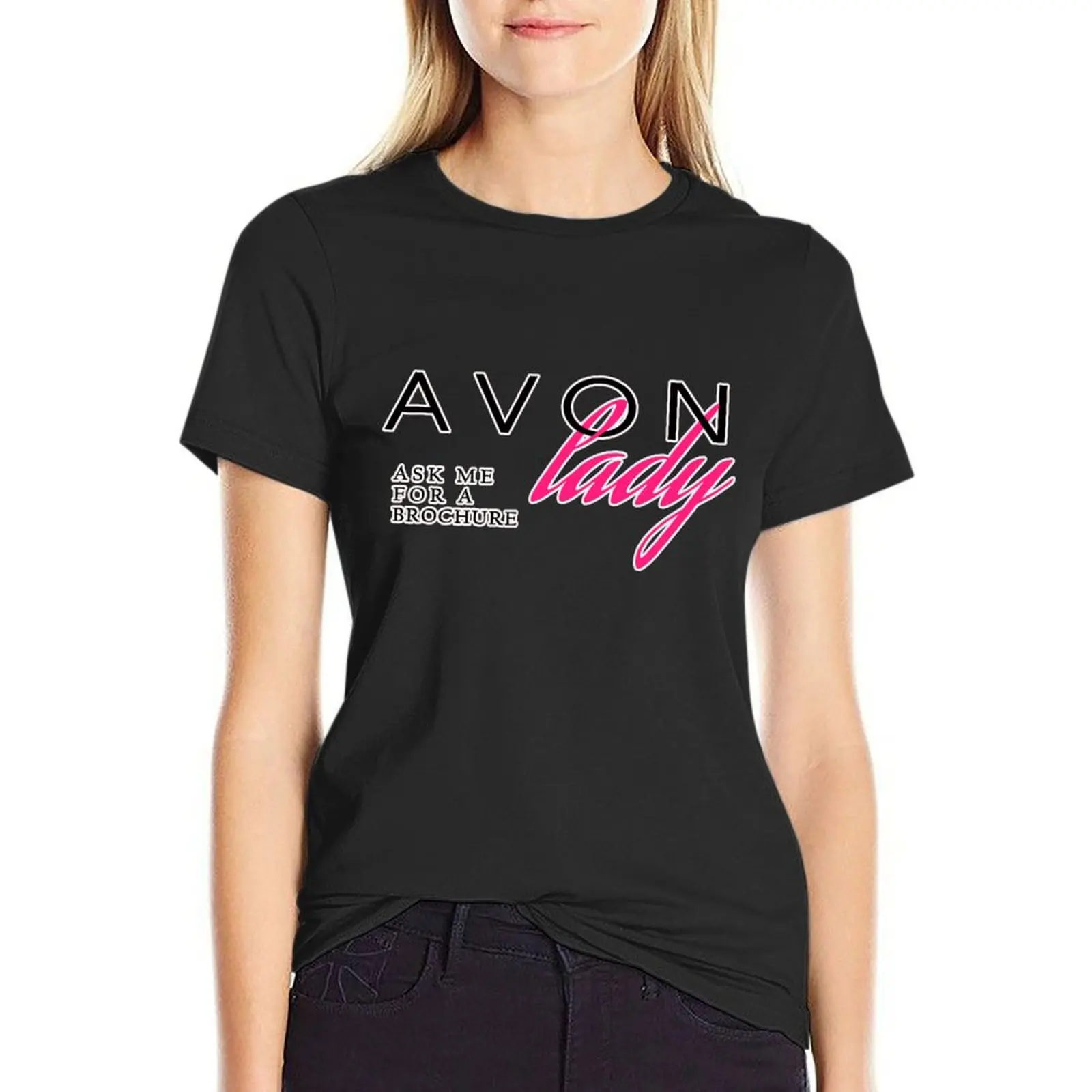 Avon Lady KP camiseta hippie para mujer, ropa con estampado de animales para niñas, camisetas negras de verano