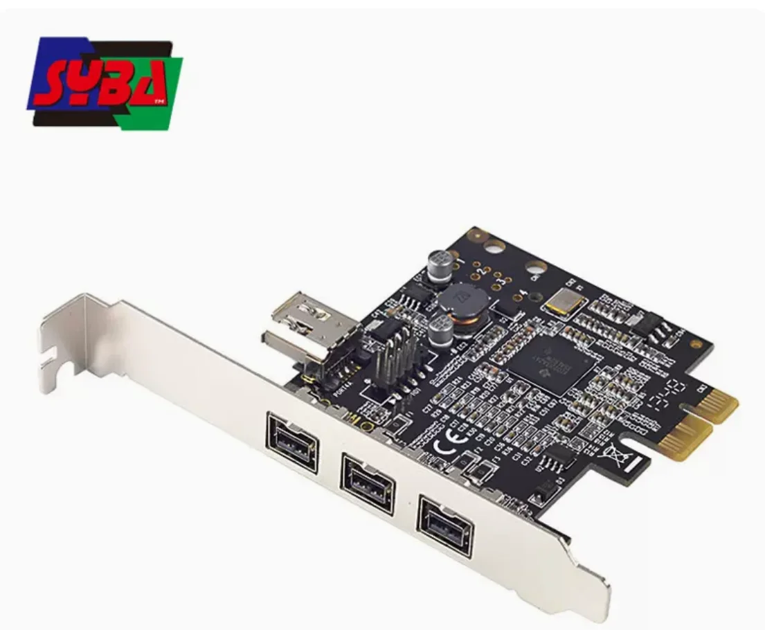 PCIE Combo 3x 1394b  Firewire Ports PCI-Express Controller Card, 1394 card TI Chipset  1 port internal 1394B 9pin