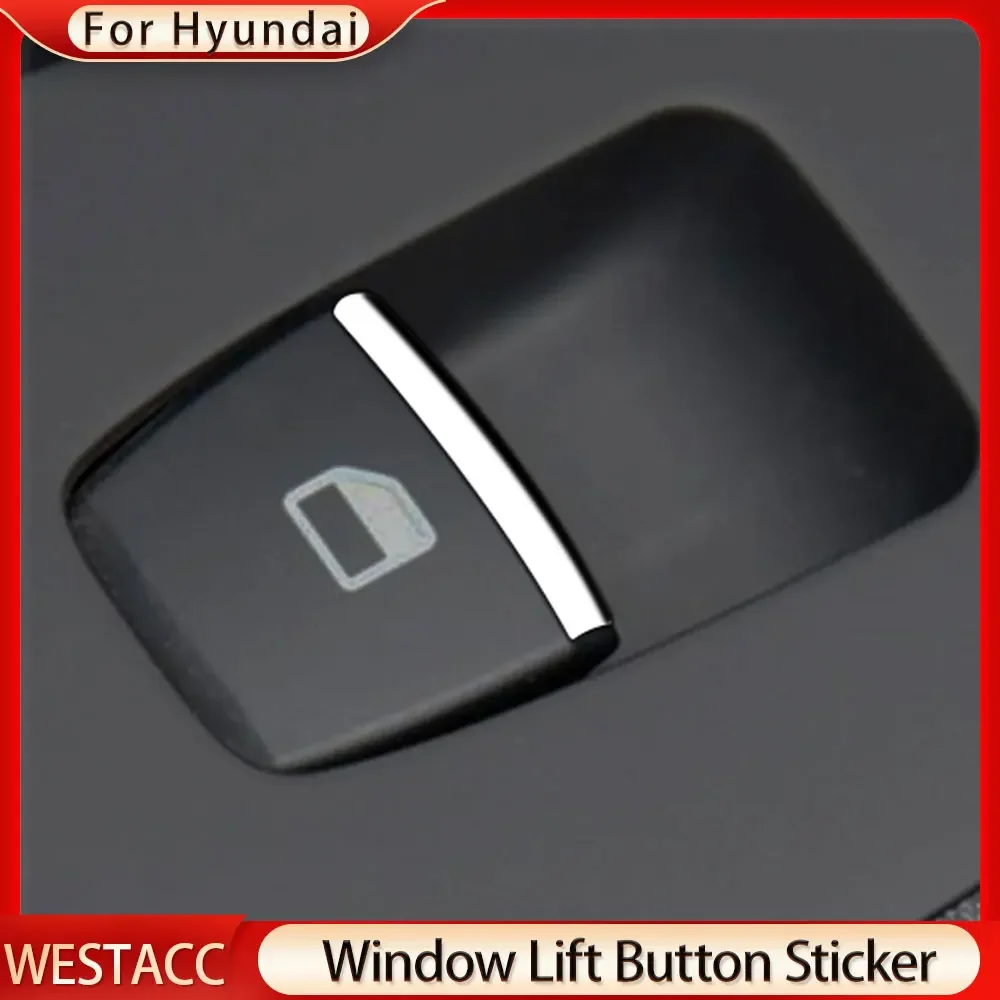 Car Window Lift Switch Button Sticker Sequin Trim for Hyundai Accent Solaris 2016 - 2020 7Pcs ABS Chrome Cover Accessories