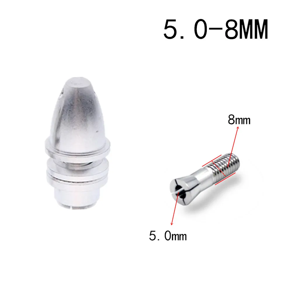 Aluminiowy pocisk ze śmigłem Adapter Prop uchwyt stały 3.0/3.17/4.0/5.0mm M5/M6/M8 dla RC samolot Spinner Quadcopter części silnika