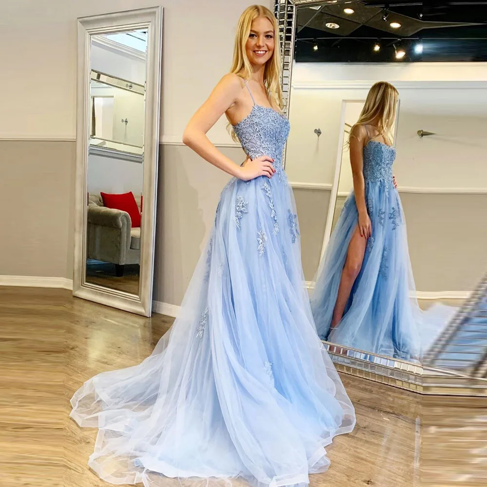 Bepeilhy Sexy Backless Long Prom Dresses 2023 a-line abiti da Cocktail in pizzo senza maniche abito da sera con spacco alto Vestido Elegante