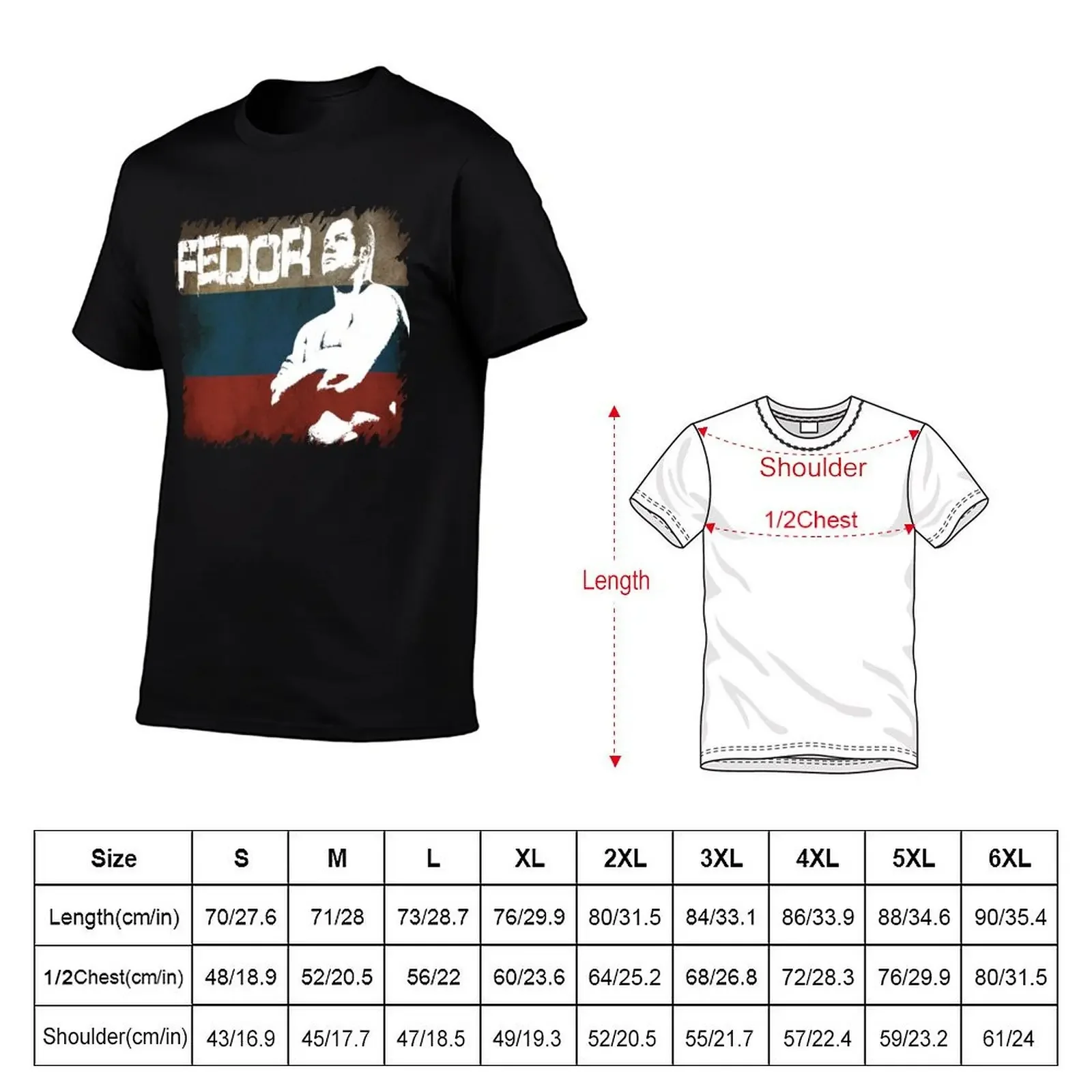 NEW FEDOR EMELIANENKO THE LAST EMPEROR RUSSIAN FLAG T-Shirt kawaii clothes cute tops oversized t shirts for men