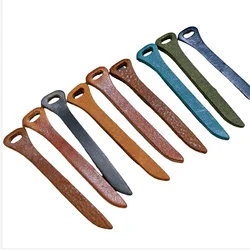 2PCS Zipper leather pull tab，top-layer cowhide genuine Halvan leather，luggage, backpack,Bag, clothing zipper, leather strap