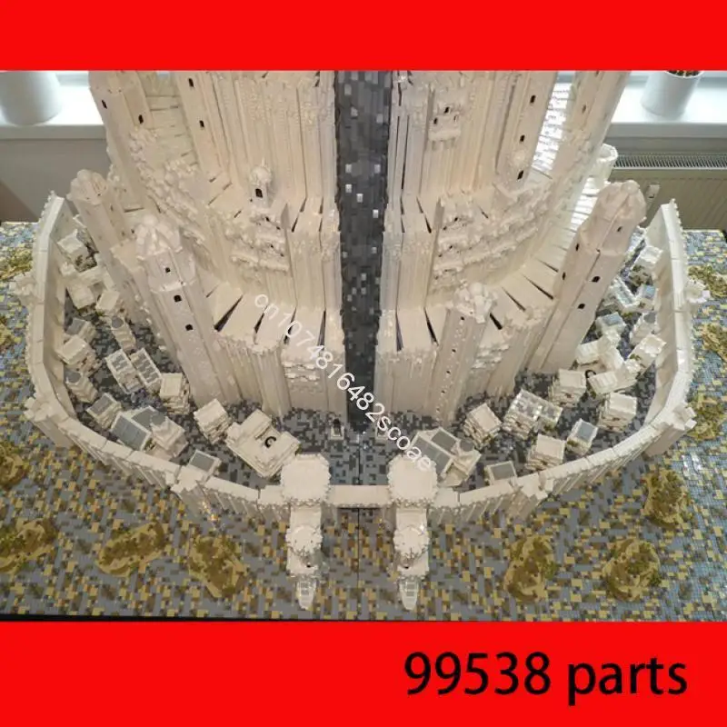 Dostosuj 99538 Części Wieża Strażnicza Kamienne Miasto Siedem Pierścieni - Część A Bardzo Duże Klocki MOC dla Dorosłych Zestawy Modelarskie Prezent