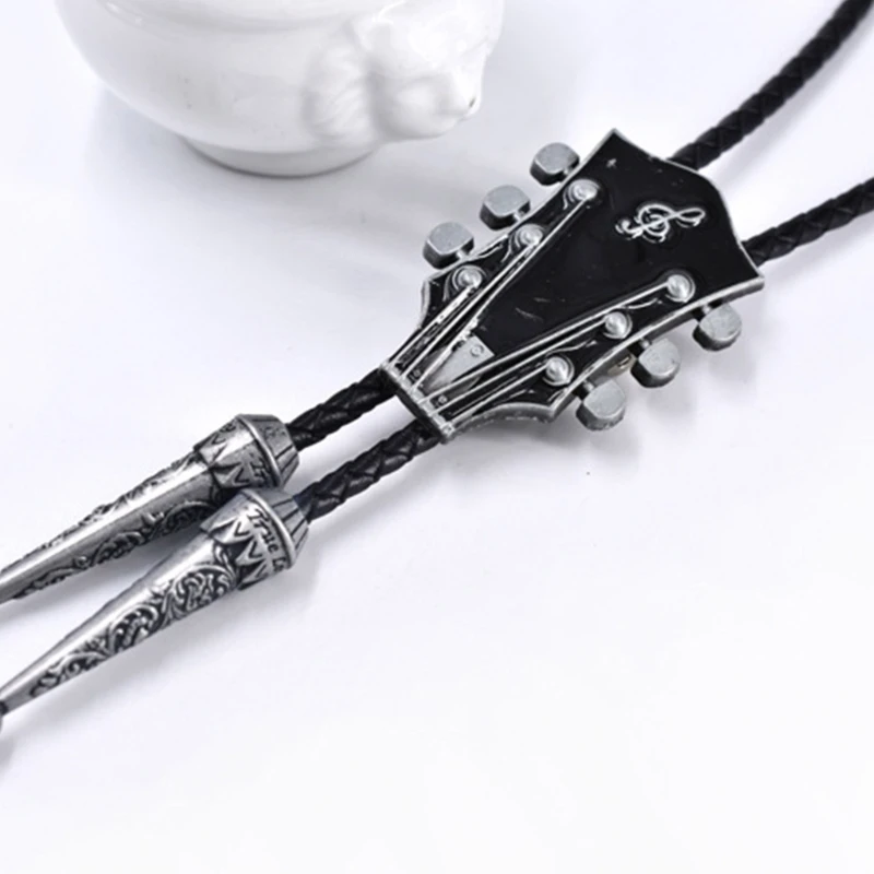 Western Bolo Tie Gaitar Bolo Tie Gaitar Necklace Moranse Bolo Tie Cowboy Necktie Drop Shipping