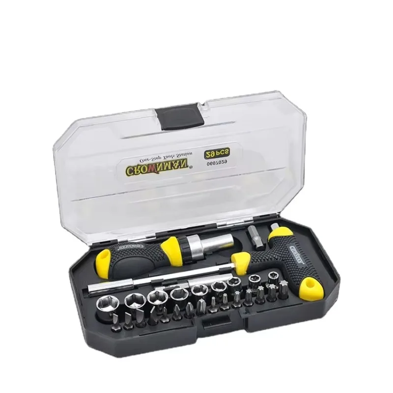 

CROWNMAN Automotive Tools Screwdriver And Bits Set With Handle 29Pcs Magnetic Screw Driver Screwdriver Bits Set