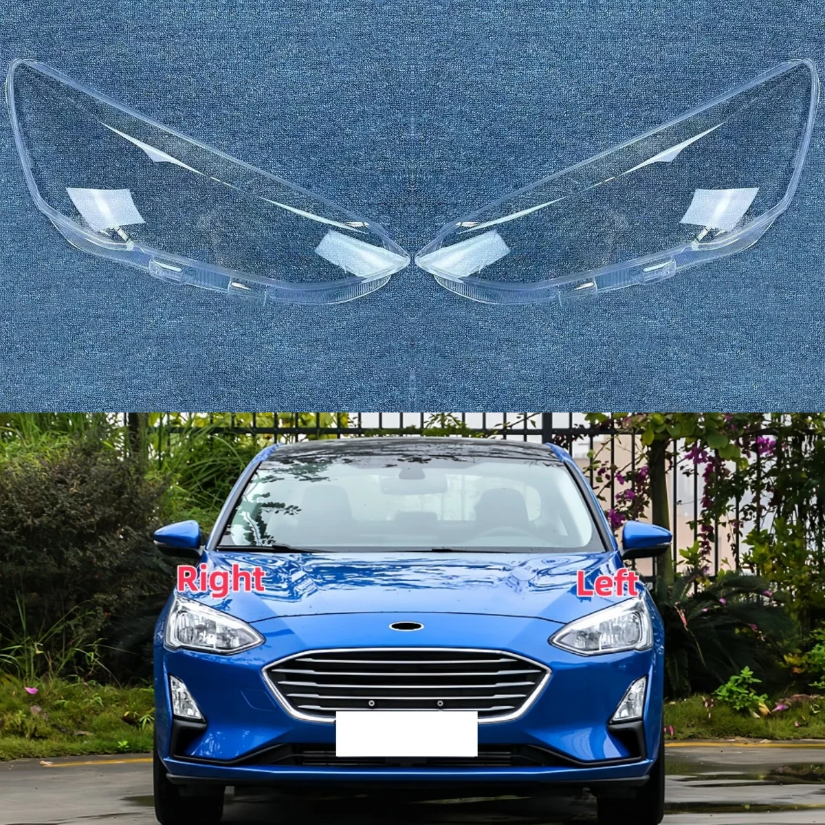 

For Ford Focus 2019 2020 2021 Car Accessory Products Transparent PC Material Headlight Glass Shell