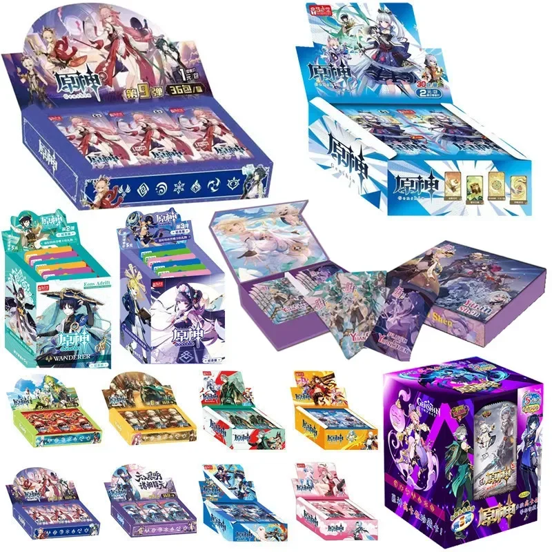 2023 New Original Genshin Impact Collection Cards Box TCG Pack Full Set Set New In Anime Game Playing Cards Board Toys Gift Toys