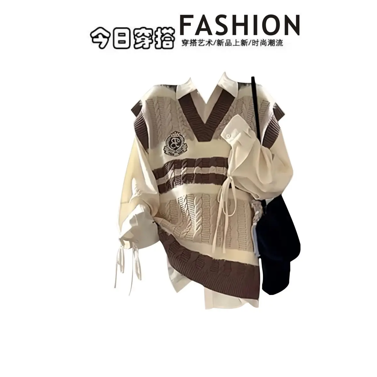 Mode femmes ensemble automne/hiver nouveau coréen tricoté chemise débardeur chemise décontractée + jean élégant femmes 3 pièces ensemble