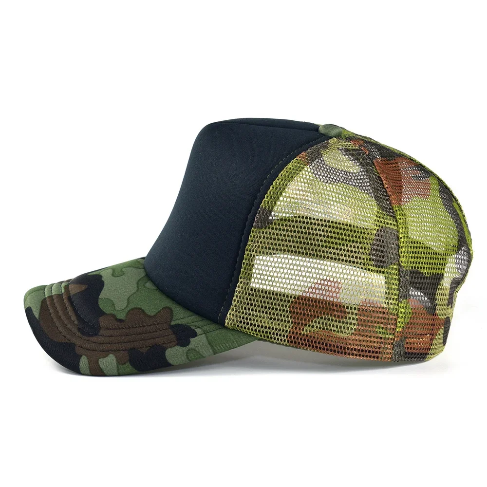 TOHUIYAN New Camo Trucker Cap Men Summer Breathable Mesh Baseball Hat Outdoor Camouflage Sports Caps Women Sun Protection Hats