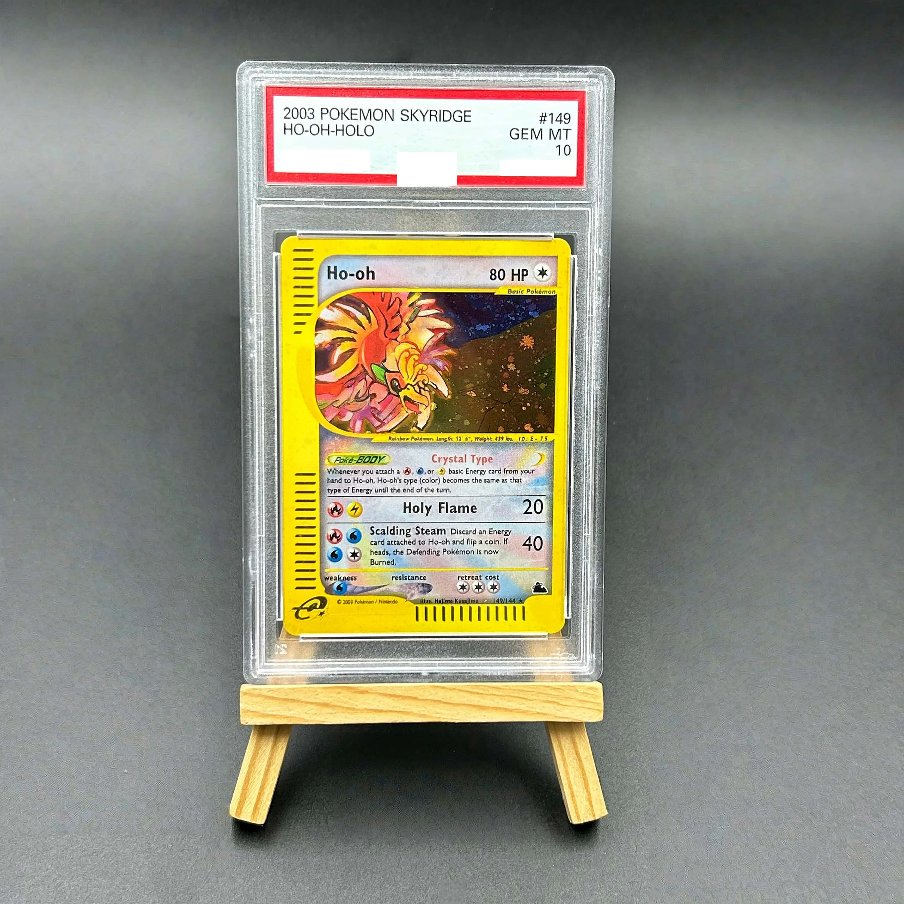 

2003 Pokemon Skyridge Ho-Oh Holo Textured Card - Gem Mint 10 Collectible TCG