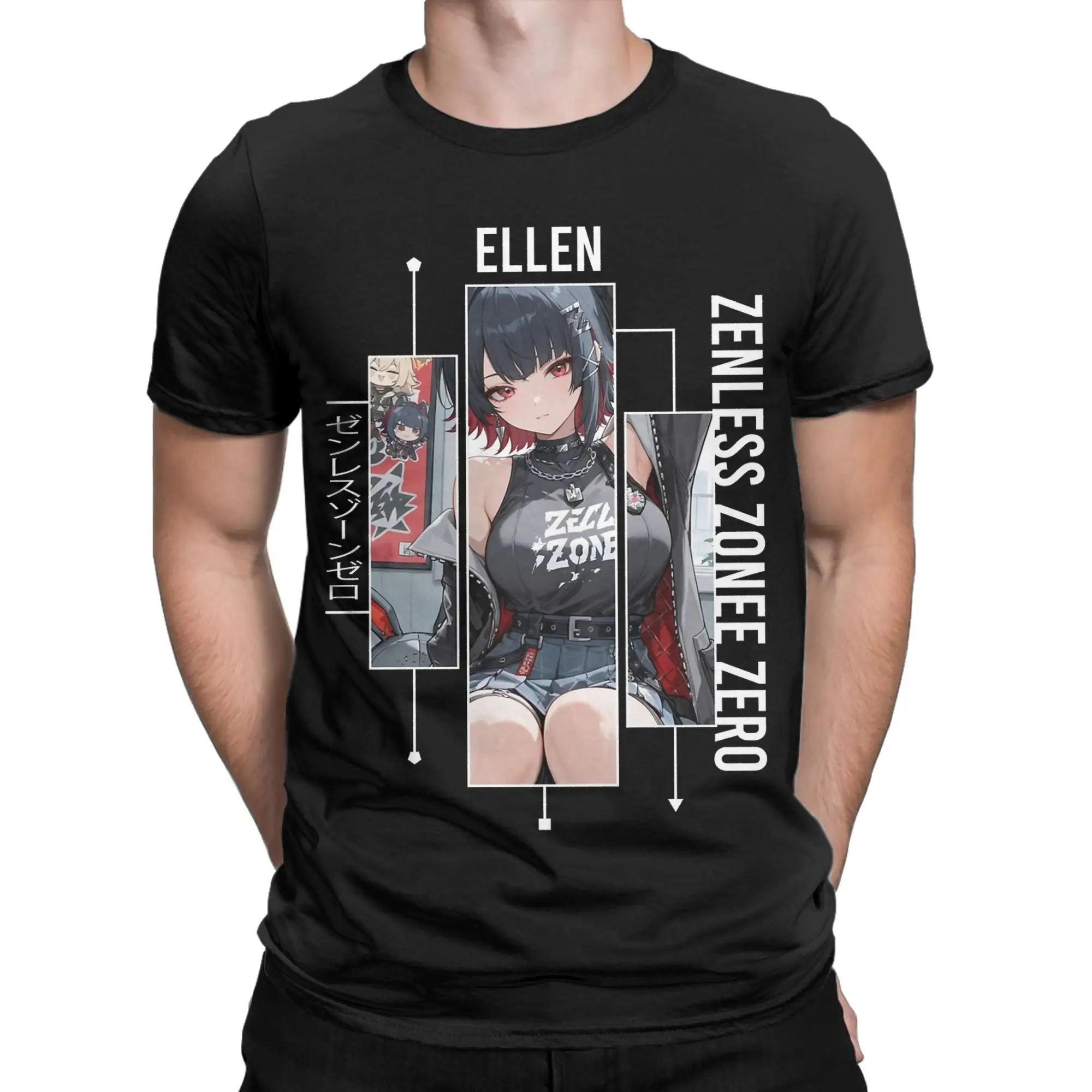 Men's T-Shirt Ellen Joe Zenless Zone Zero Novelty 100% Cotton Tee Shirt Short Sleeve  T Shirt O Neck Clothes Party