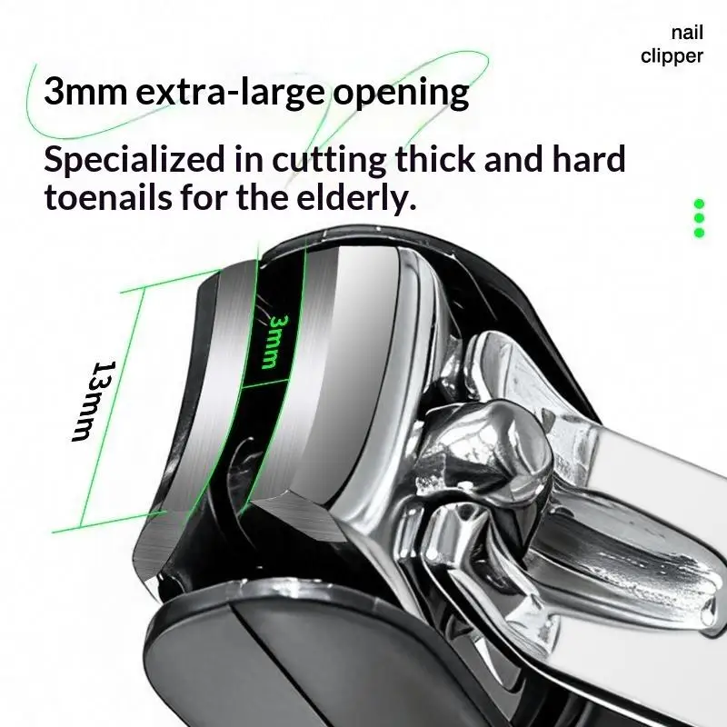 New Magnifying Glass Nail Clipper Large Household Anti-Splash Nail Trimmer For Elderly Adults, Suitable For Thick Hard Nails