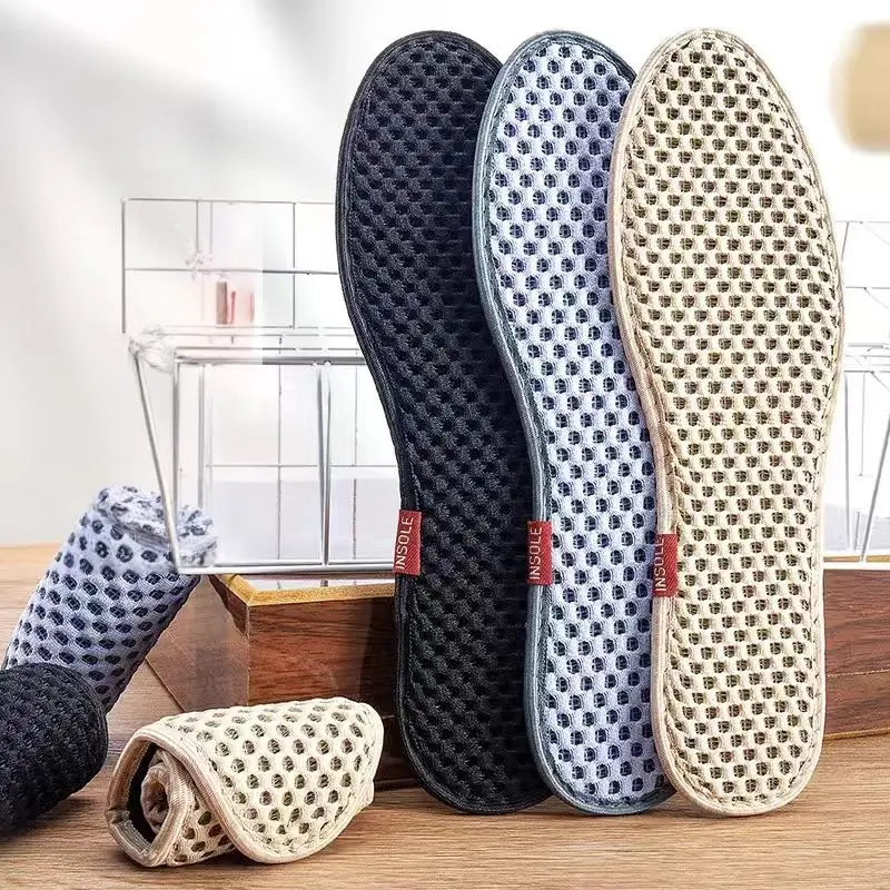 5 Pairs Unisex Bamboo Charcoal Deodorizing Shoe Insole Breathable Sweat Absorbing Soft and Comfortable Insole for Various Shoes