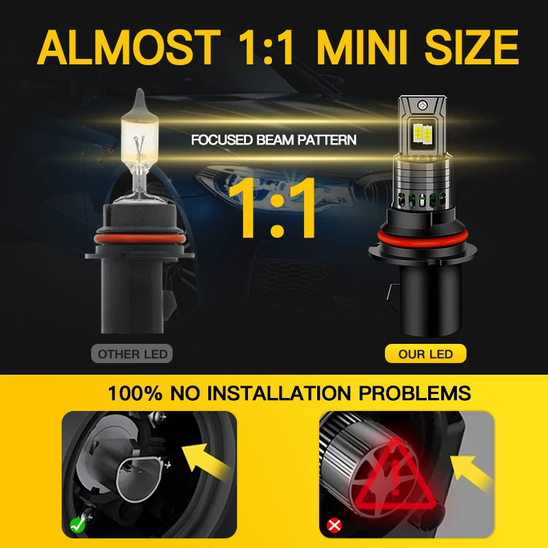 9007 HB5 LED Headlight Bulbs Canbus For Nissan Versa Note 2014-2019 Xterra SE Sxsport 2002-2015 Quest 1996-2002 Xterra 2003-2015