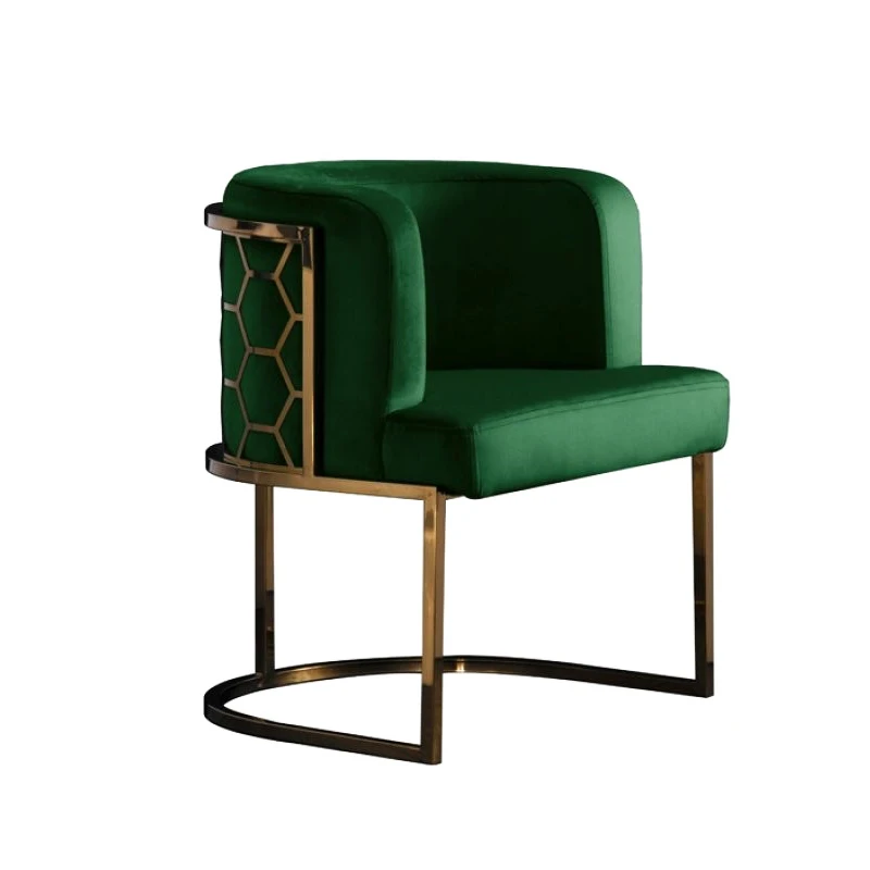 

Factory wholesale price restaurant cafe furniture restaurant gold metal velvet pink casual dining chair